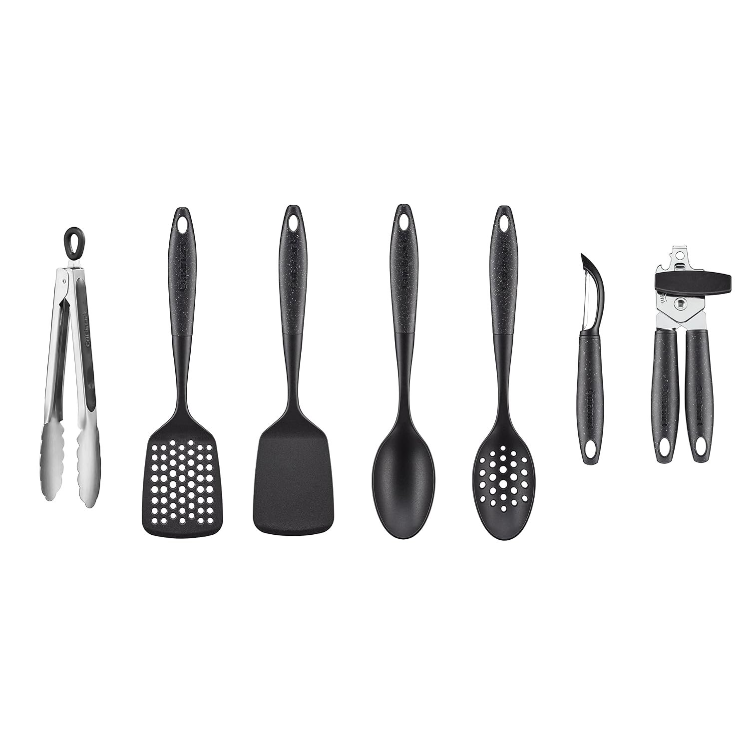 Cuisinart CTG-00-7OTS Kitchen Utensil Set, Stainless Steel Nylon, Black