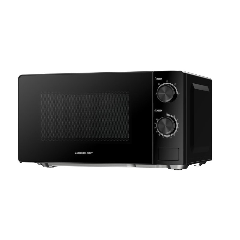 Cookology Freestanding 20L Microwave - 700W Power - 24.5cm Turntable - 5 Power Modes & Easy-to-Use Dial Timer - Quick Defrost Setting - Black
