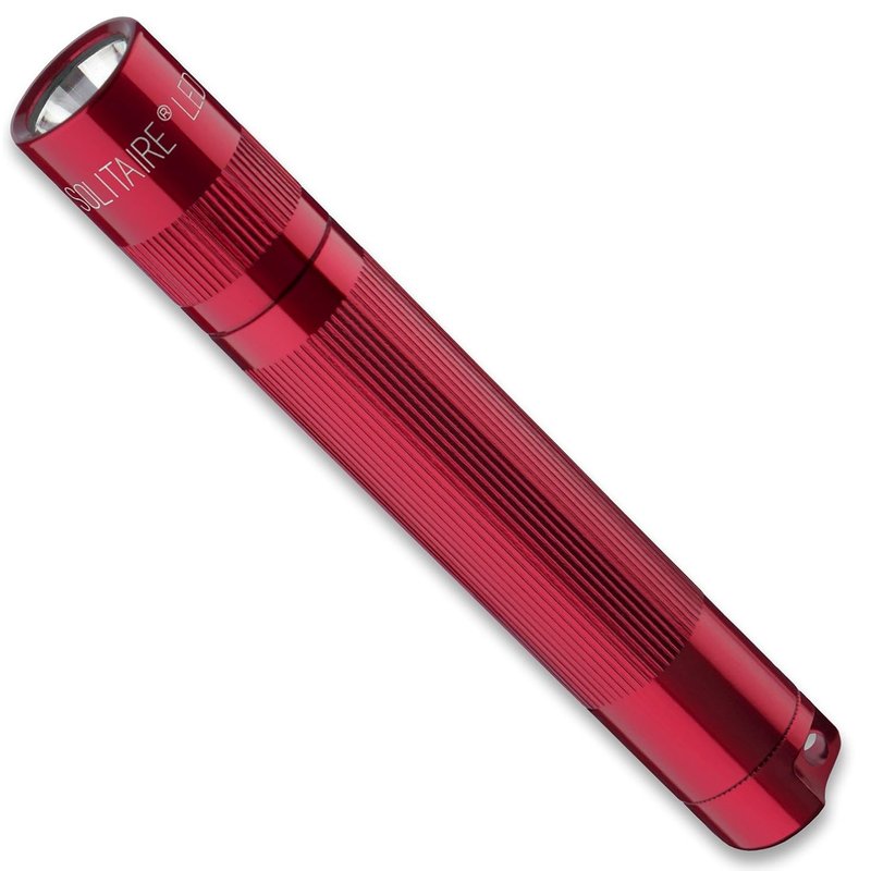 Maglite Men's Solitaire LED Presentation Box Flashlight-Red
