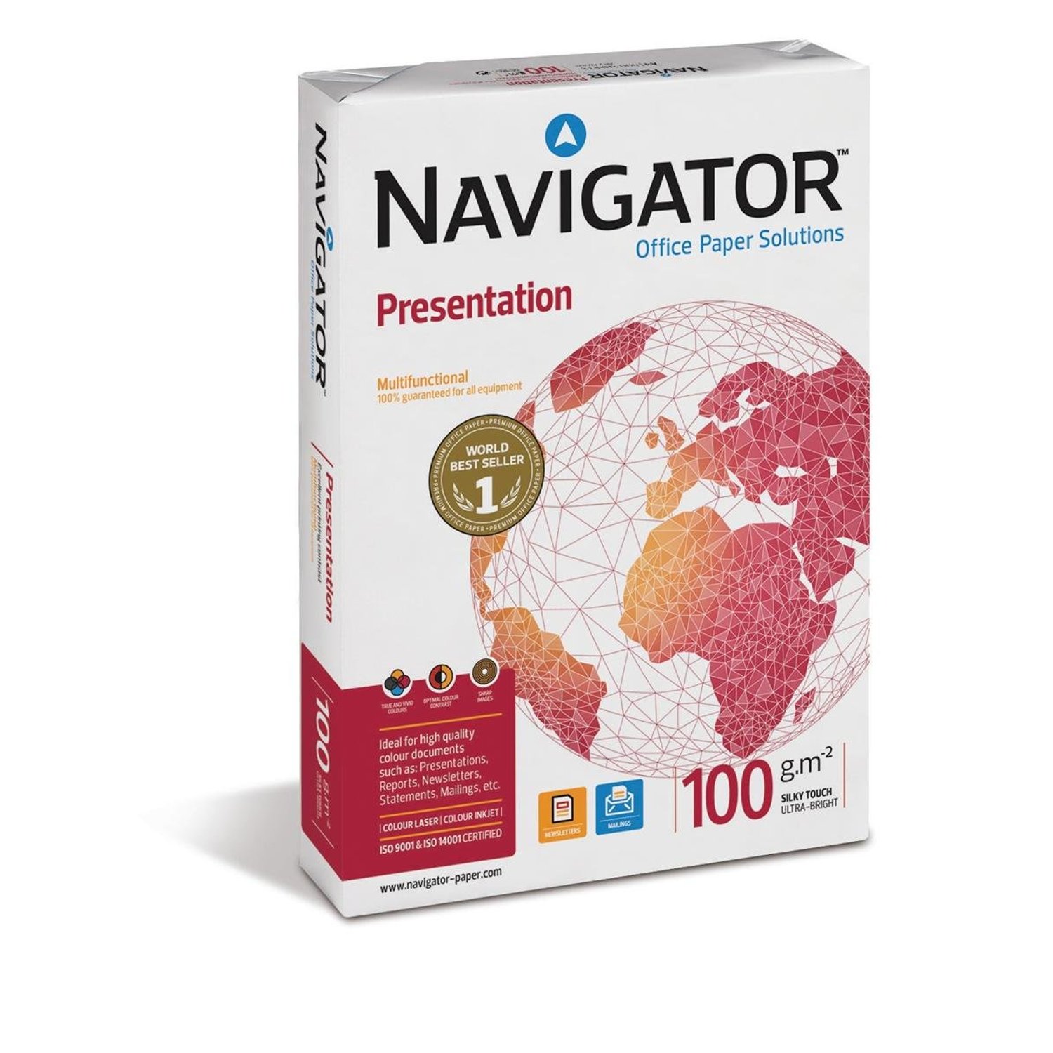 Navigator NAV1024 Presentation Paper 100gsm, 500 Sheets per Ream A3, White
