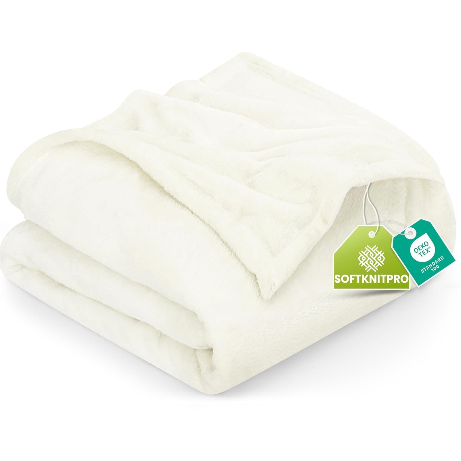 Utopia Bedding Double Fleece Blanket 150x200cm – Soft Warm Lightweight Breathable Luxury Decorative Bed Throw For Sofa & Armchairs – Cosy All Weather Fluffy Blanket Gift For Men & Women, Ivory