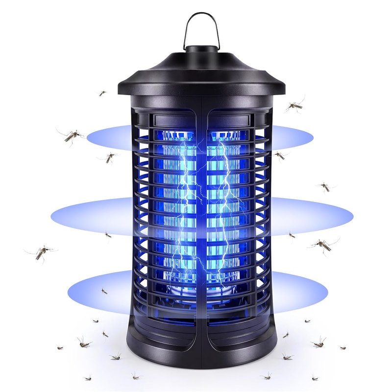 Electric Bug Zapper Indoor/Outdoor, 4200V High Powered Mosquito Zappers Killer, Waterproof Insect Fly Swatter Zapper Mosquito Trap Outdoor, Fly Killer, Insect Killer for Home,Garden,Backyard, Camping