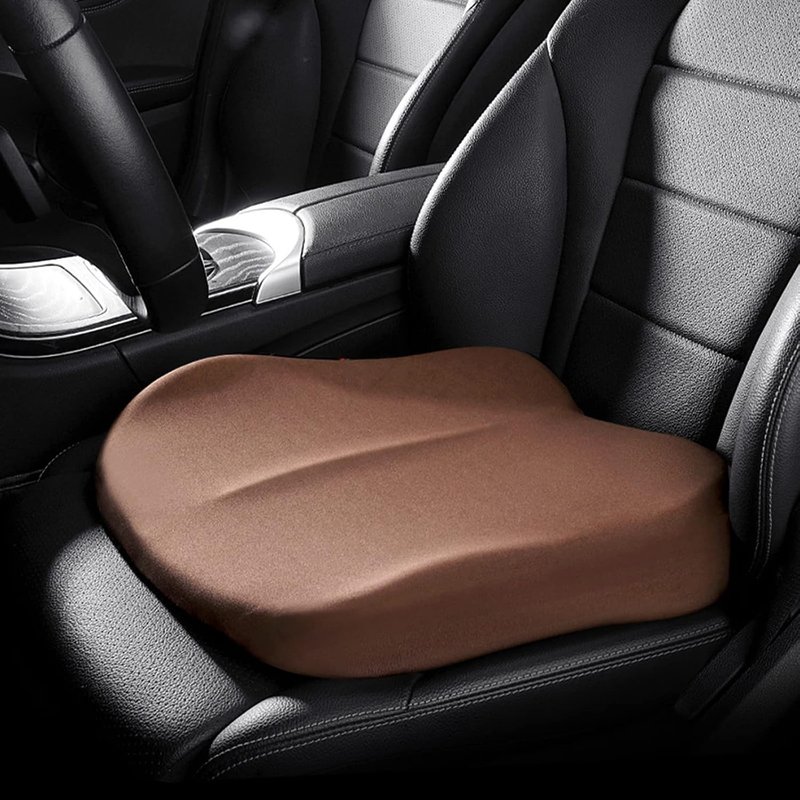 UVCMDUI Adult Car Booster Seat, Portable Car Seat Cushions for Driving, Soft Car Seat Cushion for Height, Effectively Increase The Field of View By 10cm/ 3.9in, for Car Office Home,Brown