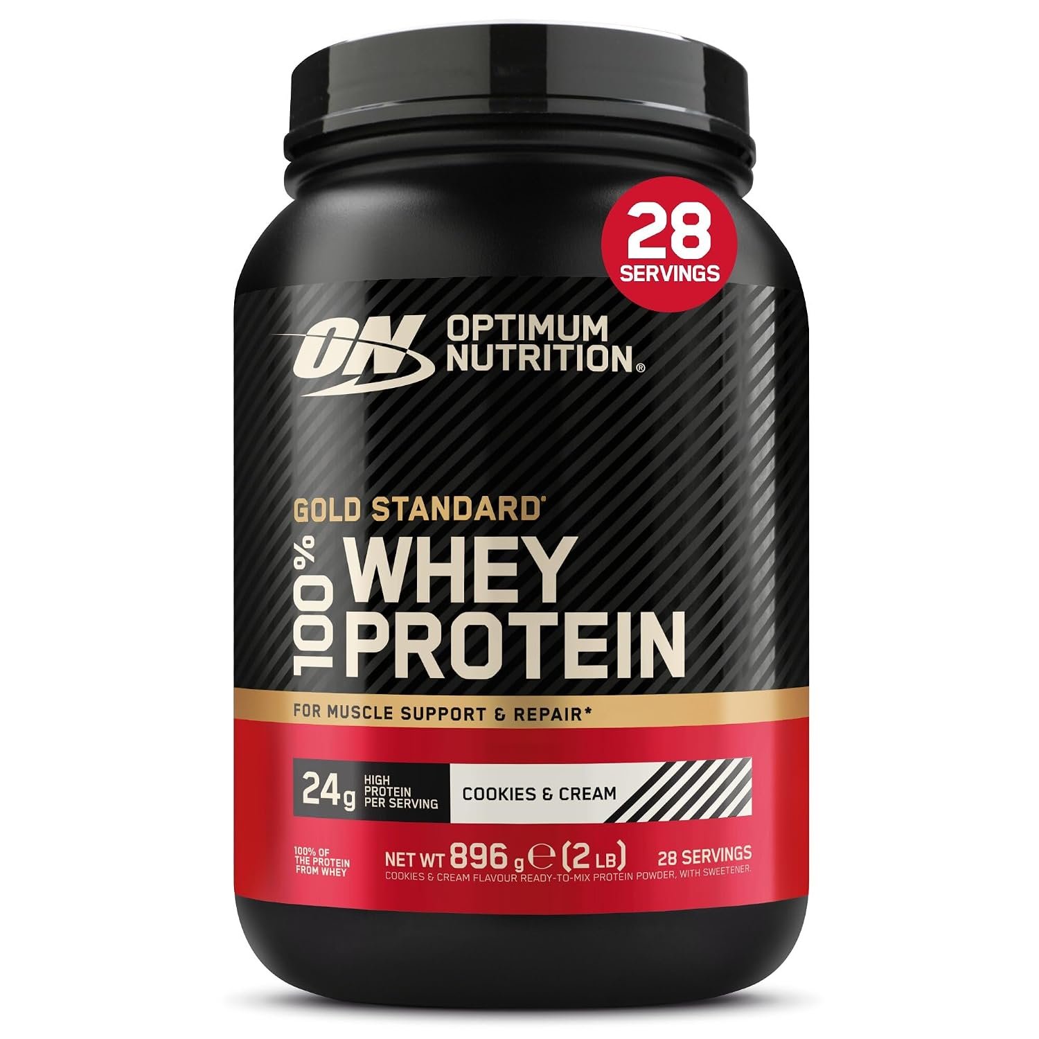 Optimum Nutrition Gold Standard 100% Whey Protein Powder,896 g