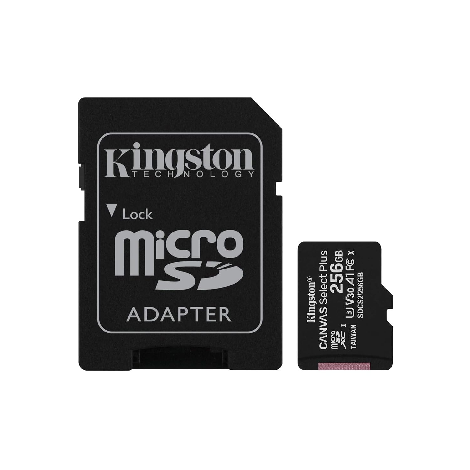 Kingston Canvas Select Plus microSD Card SDCS2/256 GB Class 10 (SD Adapter Included)