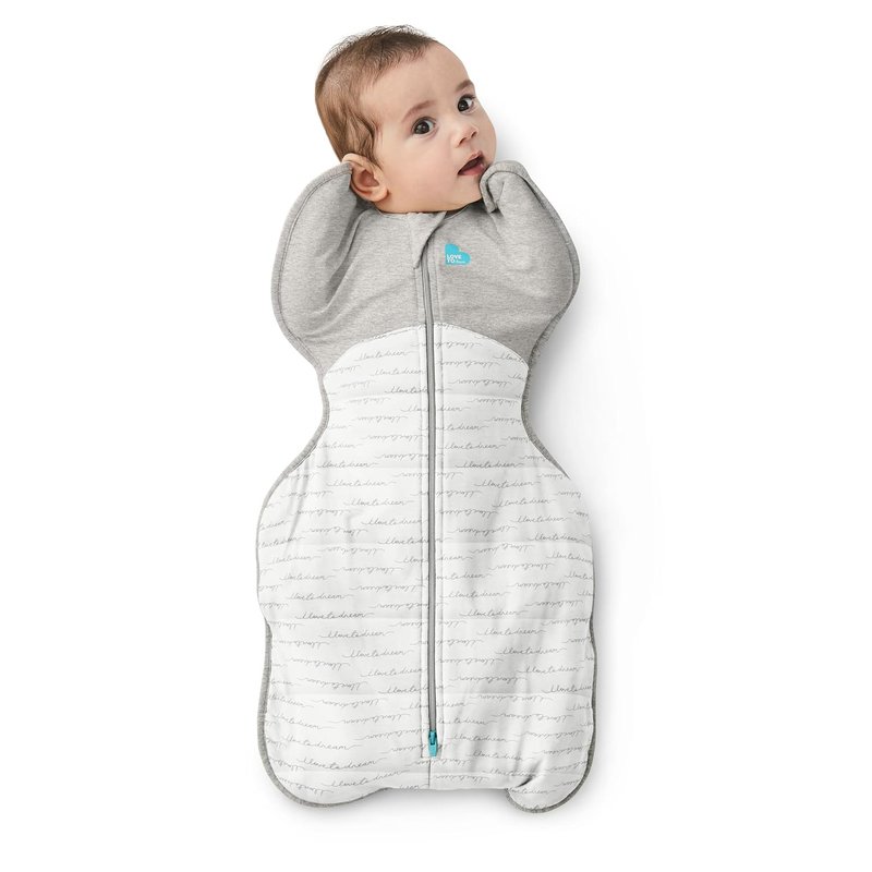 Love To Dream™ Swaddle UP™, Medium 6-8.5 kg - White Dreamer | Snug Fit, Supports Healthy Sleep Routine | 2.5 Tog Ideal for Winter & Autumn (16–20°C) | Machine Washable Cotton & Double Zip