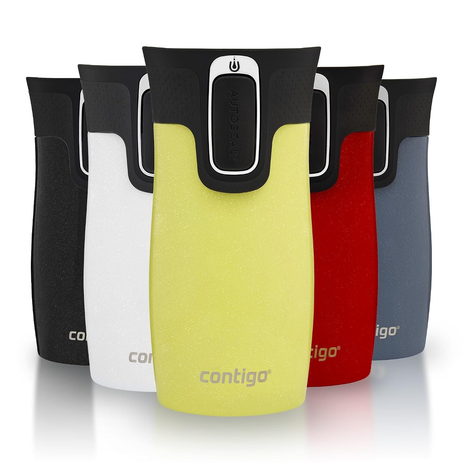 Contigo West Loop Mini Autoseal Travel Mug | Stainless Steel Thermal Mug | Vacuum Flask | Leakproof Tumbler | Coffee to go Mug with BPA Free Easy-Clean Lid | Limelight | 300 ml