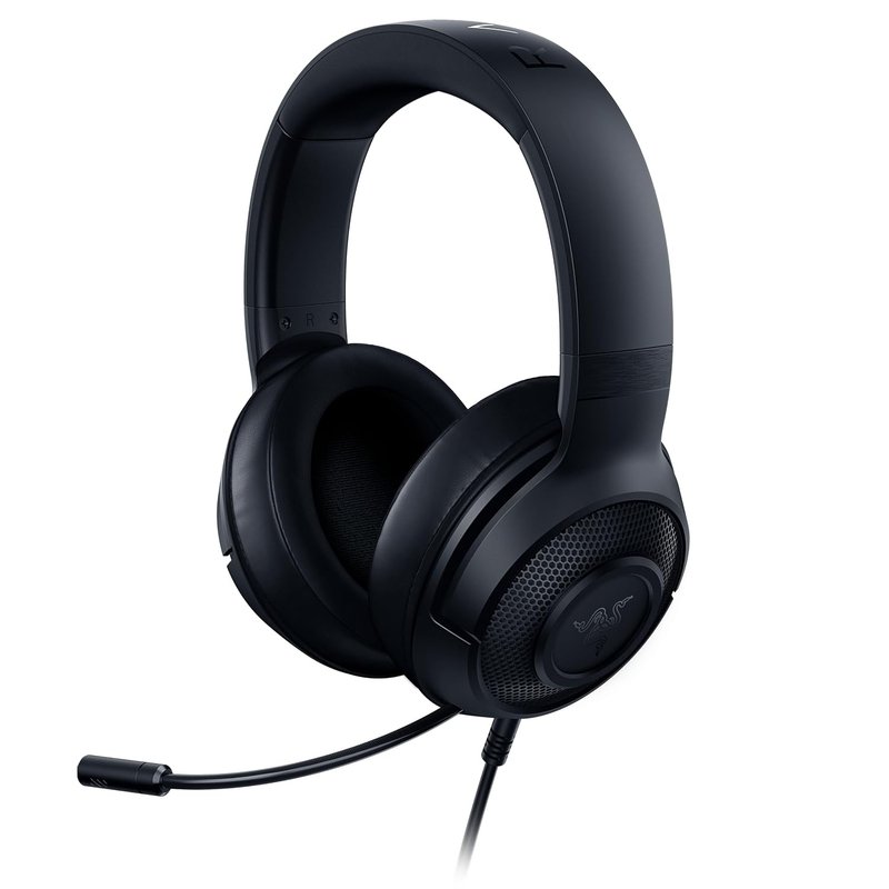 Razer Kraken X Lite - Wired Ultralight PC Gaming Headset - Surround Sound bendable cardioid microphone (230g light, 3.5 jack for PS4, PS5, Switch, Xbox One, Xbox Series X|S) Black