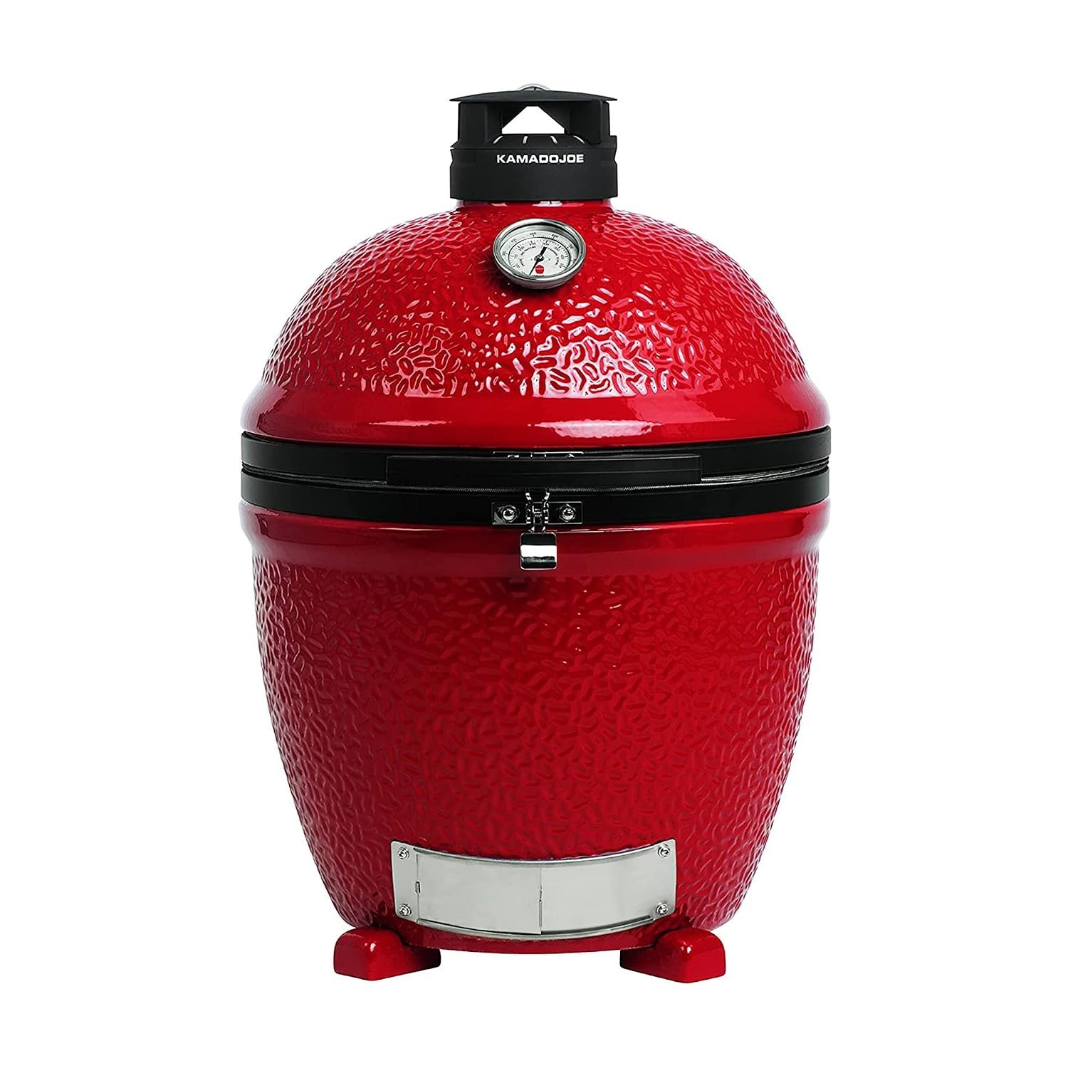 Kamado Joe® Classic Joe™ II Standalone 18-inch Charcoal Grill in Red with Side Shelves, Grill Gripper, and Ash Tool