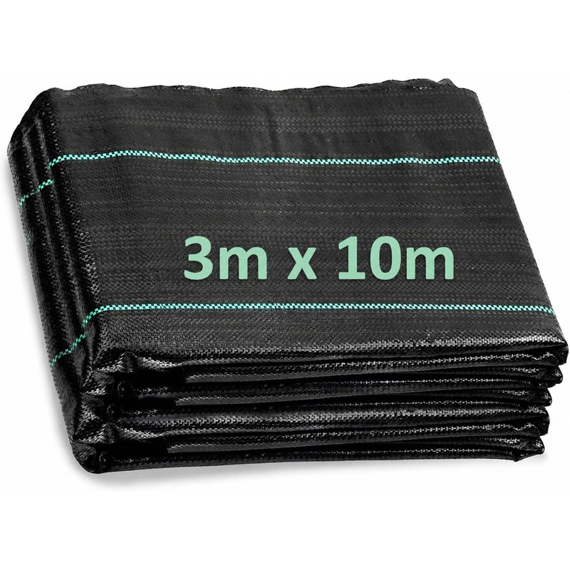 ANSIO Heavy Duty Weed Membrane 3m x 10m – Garden Weed Control Fabric, UV Stabilised Ground Cover, Breathable Landscape Fabric for Patios, Flower Beds, Driveways & Landscaping
