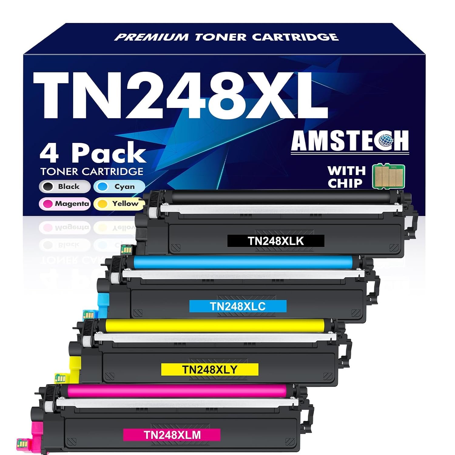 TN248XL TN248 TN-248XL MFC-L3760CDW Toner: Cartridge Compatible with Brother TN-248 DCP-L3560CDW MFC-L3740CDWE HL-L3220CWE MFC-L3740CDW HL-L8240CDW DCP-L3520CDWE HL-L3240CDW MFC-L8390CDW