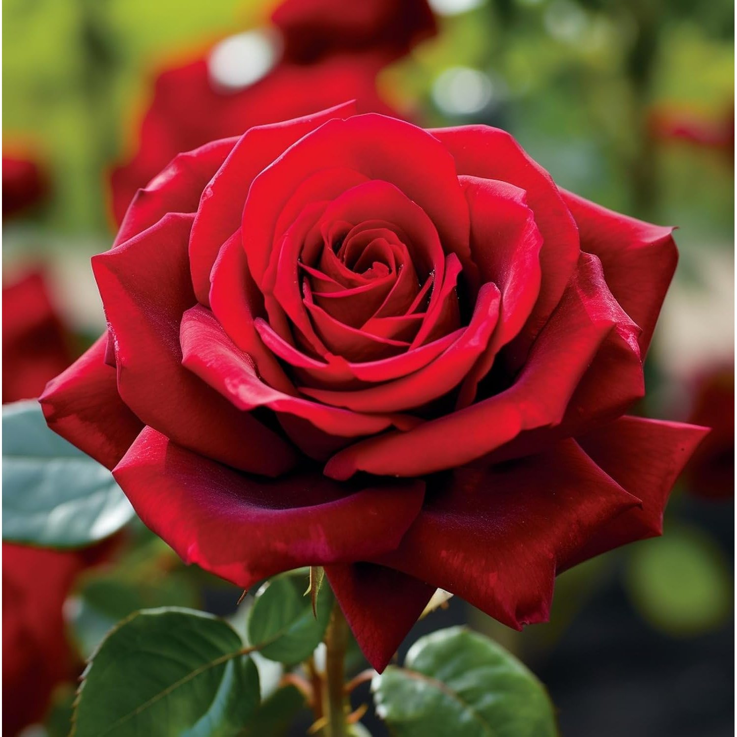 Carbeth Plants - Rose Bush 'Pride of England' in 3L Pot - Patriotic Red Rose for the Garden - Ready to Plant