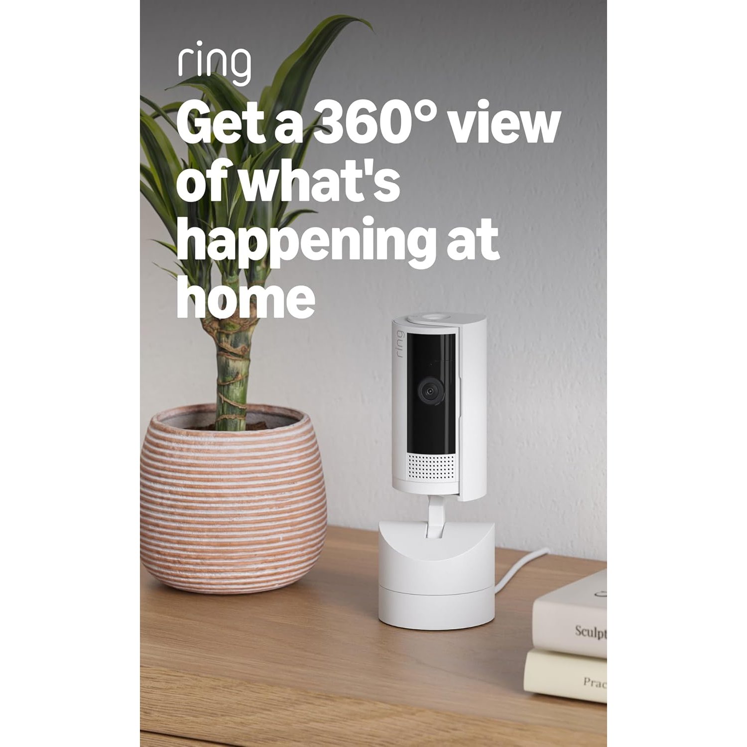 Ring Pan-Tilt Indoor Camera | Plug-In Pet Security Camera | 360° pan & 169° tilt coverage, Manual Privacy Cover, HD video, Two-Way Talk, Wi-Fi | 30-day free trial of Ring Subscription Plan