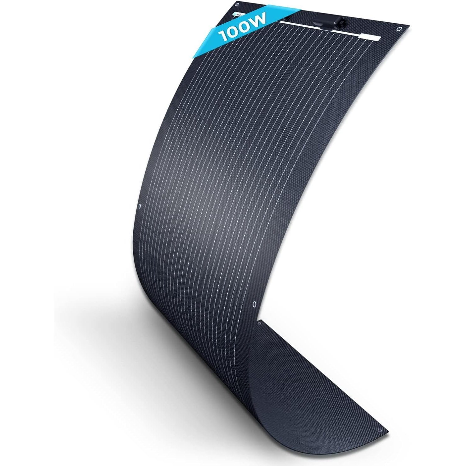 Renogy 100W Flexible Solar Panel, 12 Volt Semi-Flexible Solar Panels Bendable Mono Off-Grid Solar Power PV Panel for Marine, Motorhome, Cabin, Van, Car and Uneven Surfaces