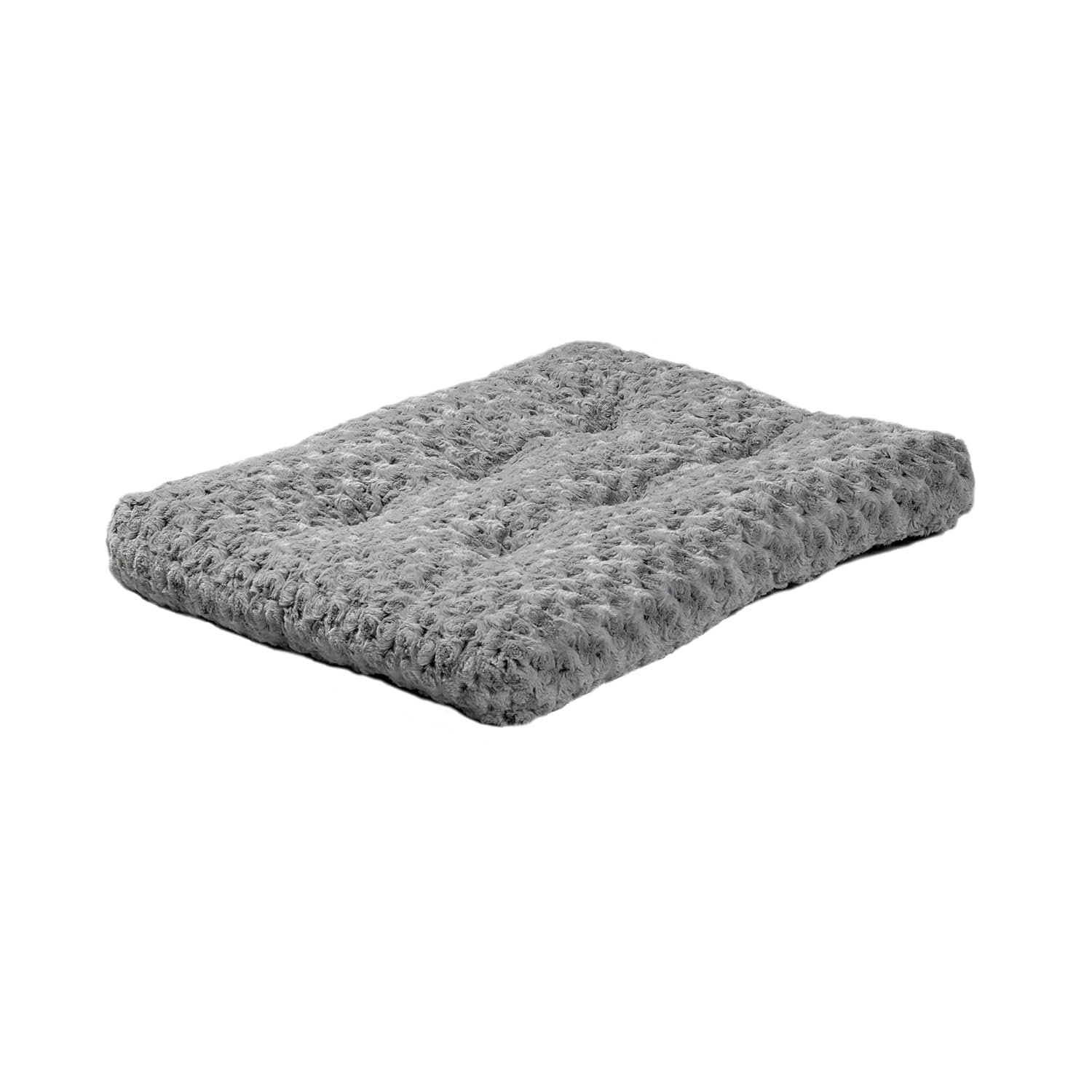 MidWest Homes for Pets Small QuietTime Deluxe Gray Ombré Swirl Plush Pet Bed, Machine Washable, Non-Skid Bottom, Soft Crate Mat for 61 cm Crates