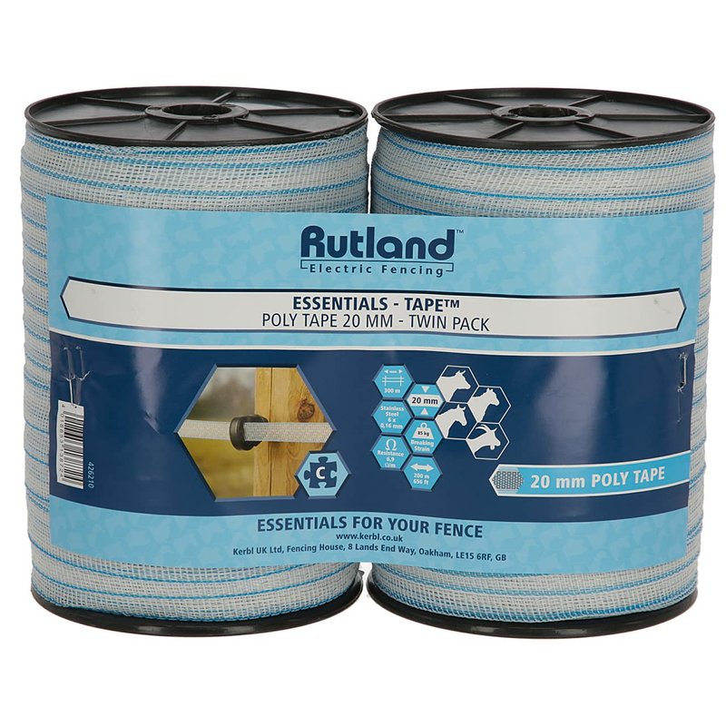Rutland Essentials Poly Tape 20mm (200m) Twin Pack