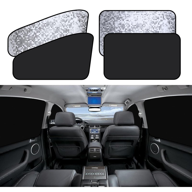 ZATOOTO Car Side Window Shades, Magnetic Car Window Sunshades for Baby UV Protection, Shading, Suitable for Most Vehicles, Easy to attach, 4PCS