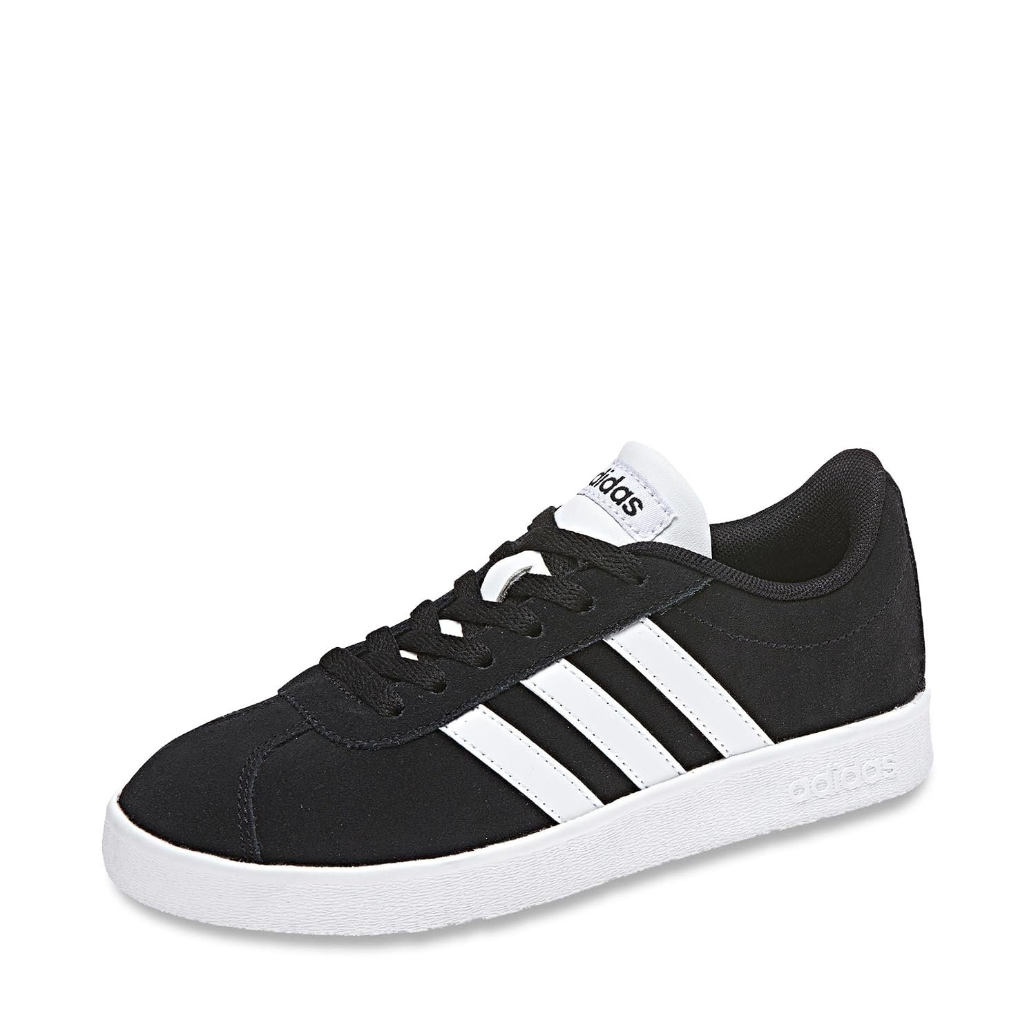 adidas Unisex Kids Vl Court 2.0 Tennis Shoes, Black Cblack Ftwwht Cblack 000, 11 UK Child