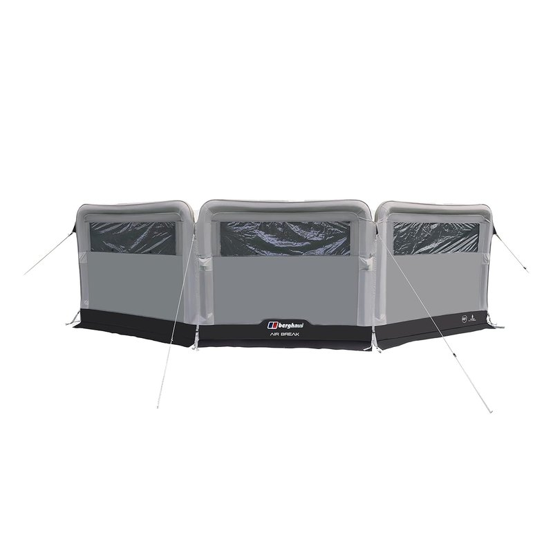 Berghaus Air Inflatable Windbreak, Wind Shelter, Privacy Shelter, Ideal for the Campsite, Garden, Picnic's and the Beach, Caravanning & Camping Equipment (Grey)