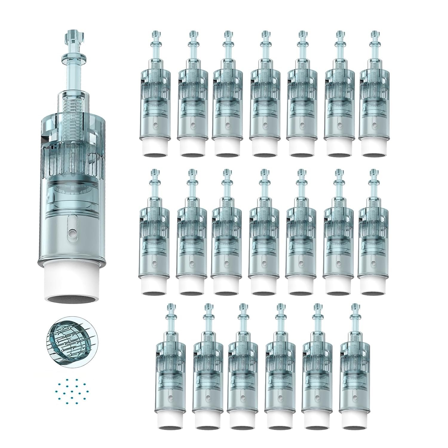 Dr.pen Ultima M8 16 Pin Replacement Cartridges, Original Dr Pen Replacement Part for Microneedling Pen M8 Model, Authentic Disposable Replacement Cartridges (16 PIN, 20Pcs)