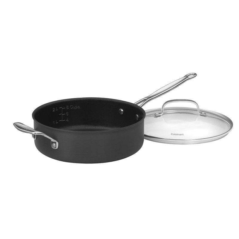 Cuisinart 633-24H Chef's Classic Nonstick Hard-Anodized 3-1/2-Quart Saute Pan with Helper Handle and Lid
