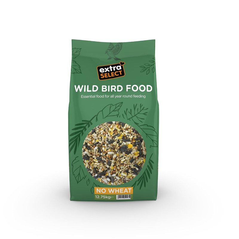 Extra Select No Wheat Wild Bird Food: Wheat Free Bird Seed for All Seasons, mixed Bird Feed - 12.75kg