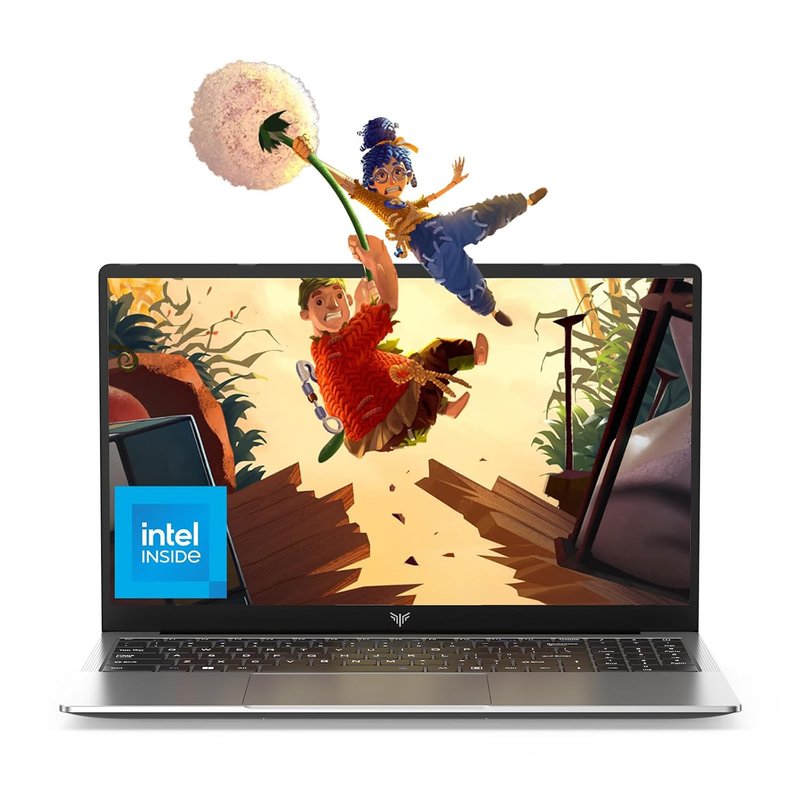 Tivique 15.6 Inch FHD Laptop with 13th N97 Quad-Core Processor up to 3.6GHz, 8GB RAM 256GB M.2 SSD, Support Dual-Band WiFi, BT 5.2, HD Display,USB3.2,HDMI, Type-C,Dual Speakers, 5000mAh Long-Battery