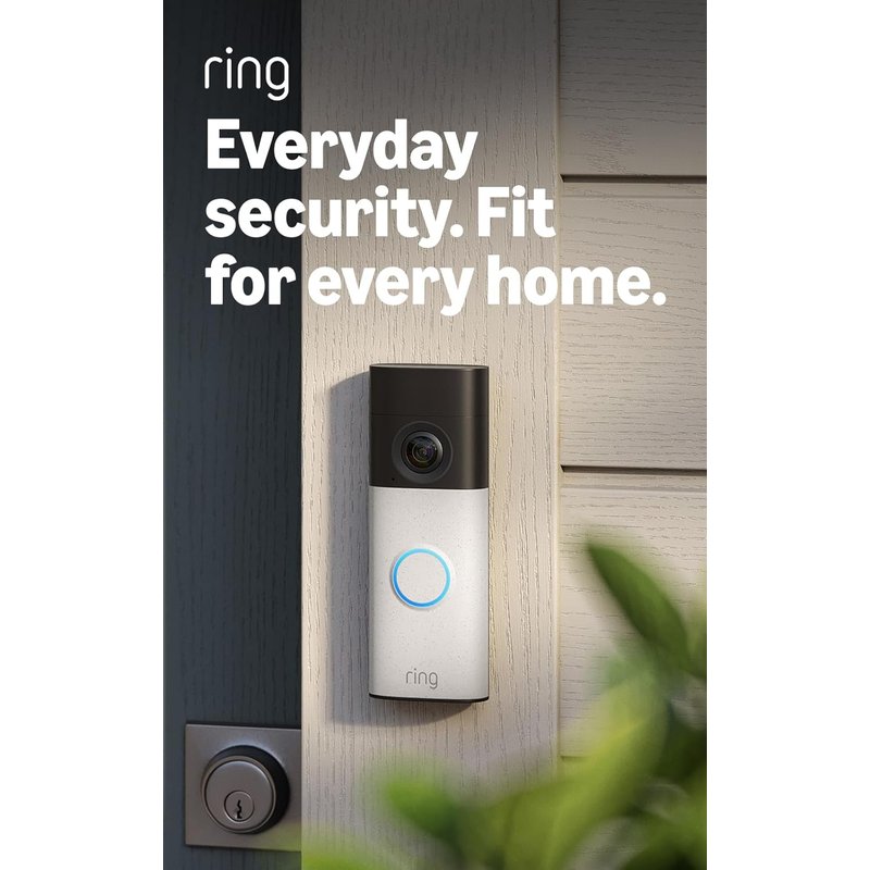 Ring Battery Video Doorbell (newest gen) | DIY Wireless Doorbell Camera | Retinal 2K | 6x Zoom | Night Vision | Easy to install | Non-removable Battery | 30-day free trial of Ring Subscription Plan