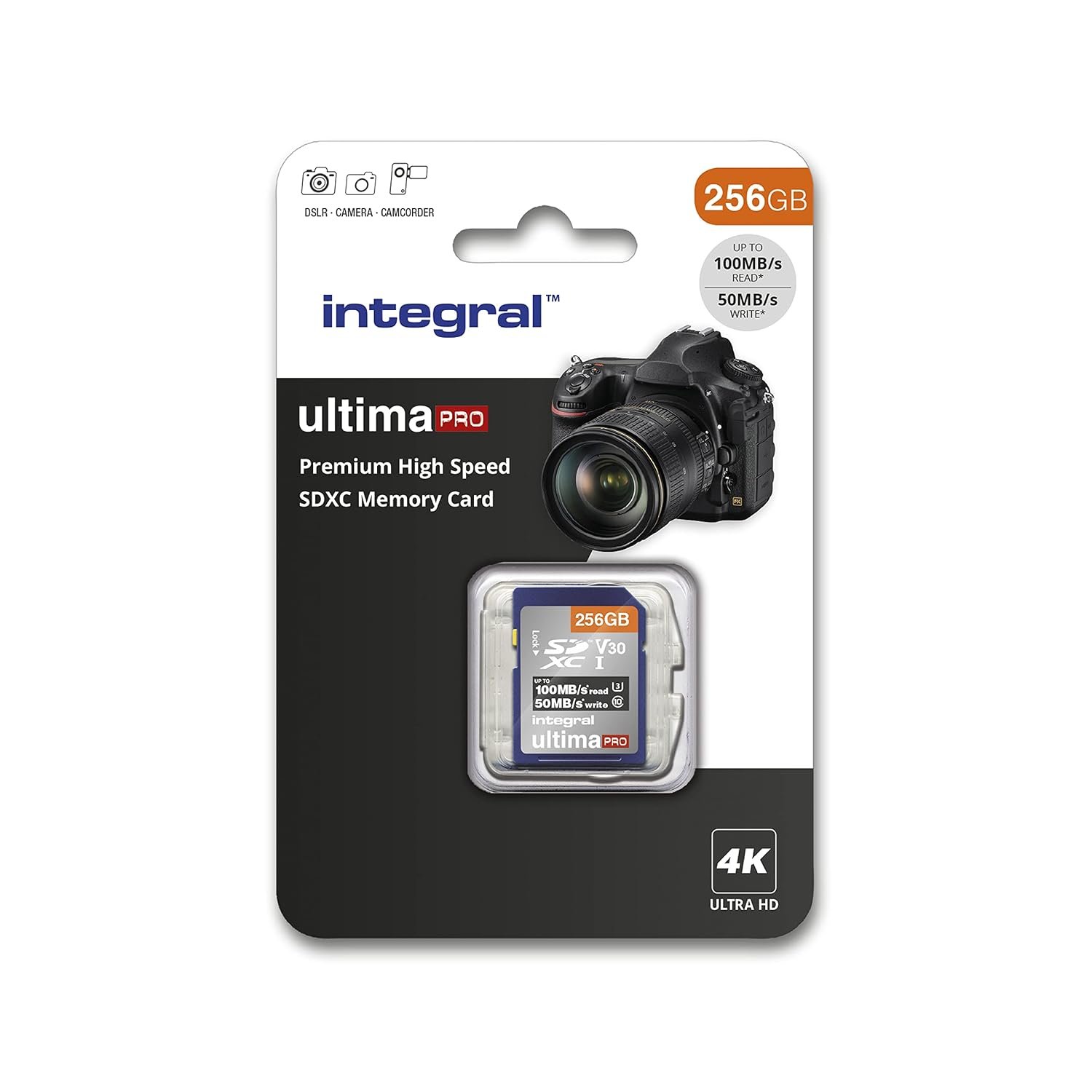 Integral Momentum I 512GB SDXC V30 U3 Card - Up to 210MB/s Read, 180MB/s Write - For DSLR, Mirrorless & Camcorders - 4K UHD Video & Burst Mode Ready - Waterproof, Shockproof, Rugged