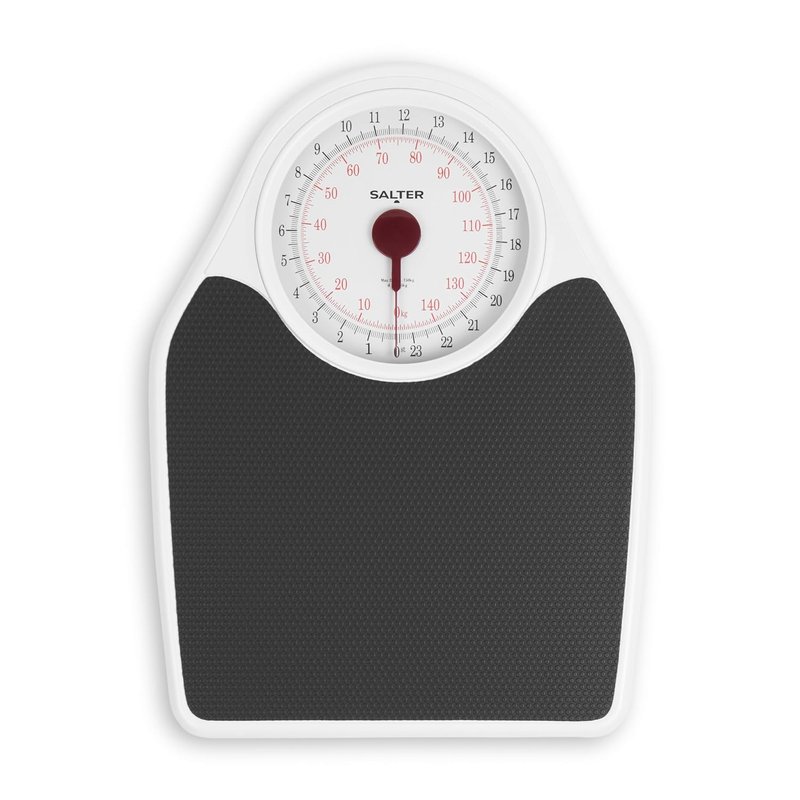 Salter Doctor’s Style Bathroom Scale – Mechanical Weight Scale, Easy Read Dial, 150kg / 23st 7lb, Accurate Scales for Body Weight, Instant Readings, Non-Slip, Extra Large Platform, No Batteries Needed