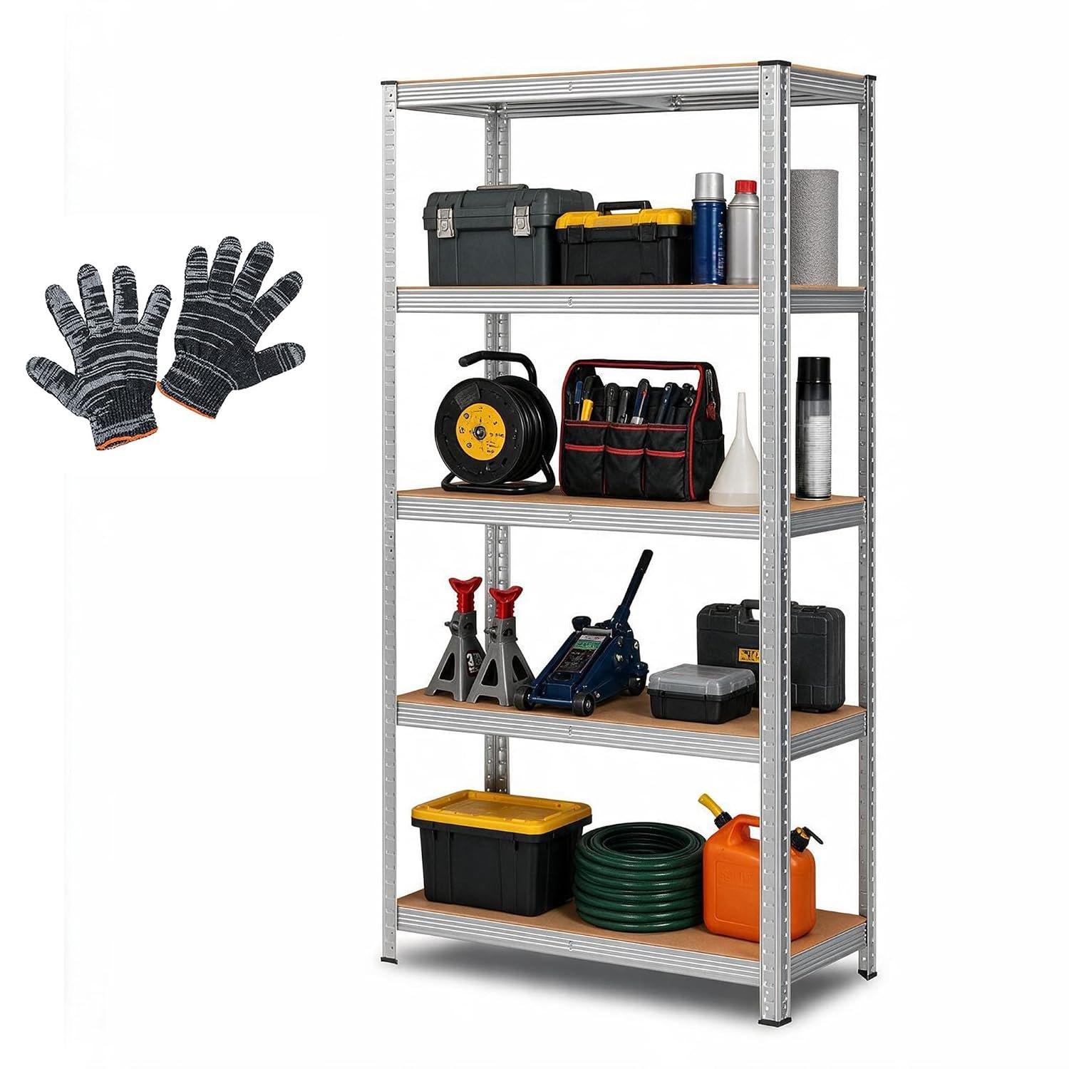Denny Shop Heavy Duty 5 Tier Racking Shelf Garage Shelving Storage Shelves Unit 180x90x40cm by Crystals®