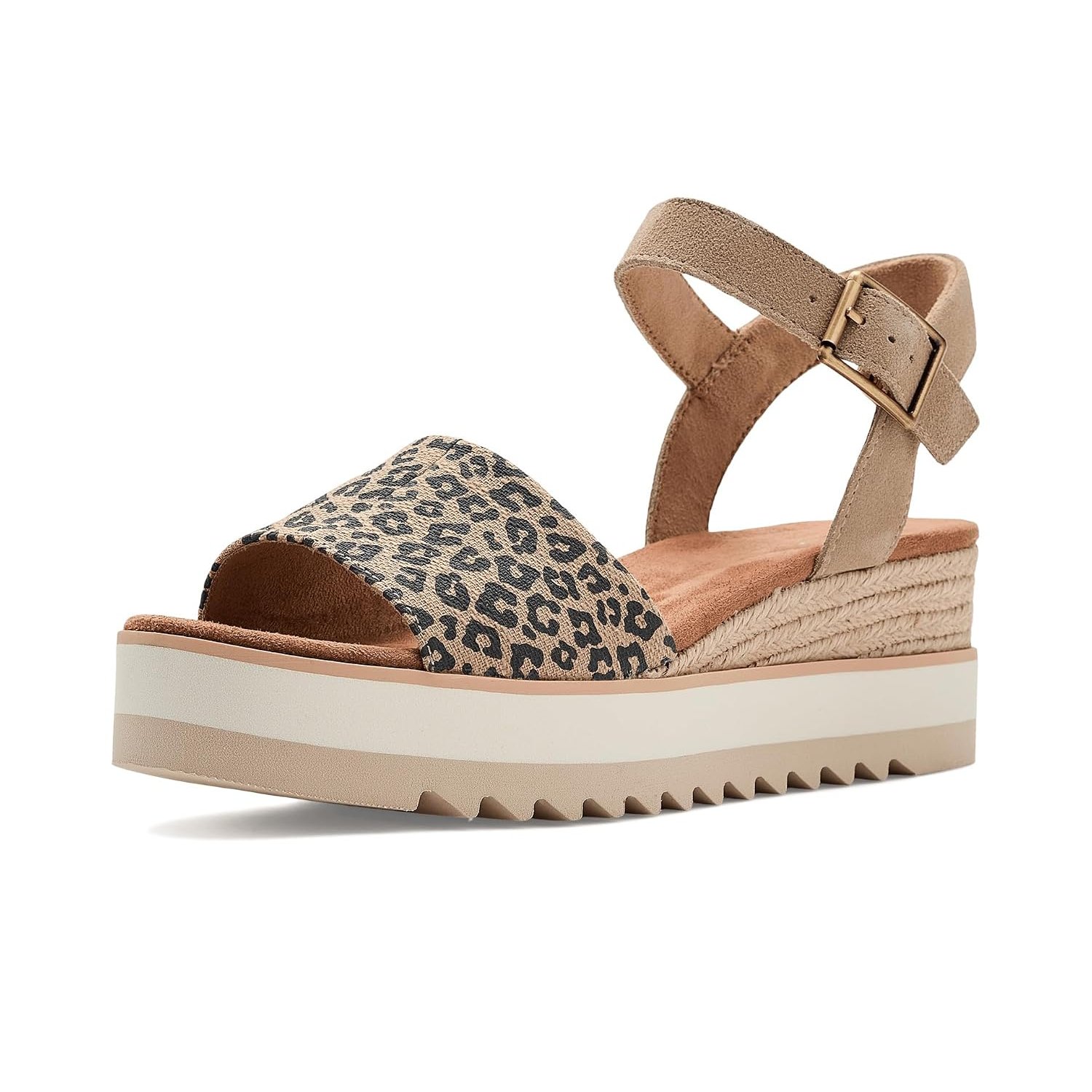 TOMS Women’s Diana Mule Wedge Sandal, Comfortable Slip-On with Cushioned Midsole & Wedge Heel for Day-to-Night Wear, Beige, 6.5