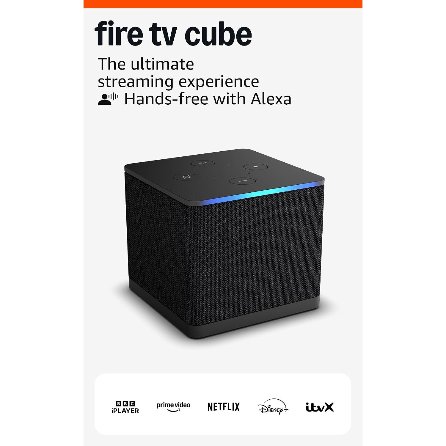 Amazon Fire TV Cube (Newest gen) | Hands-free streaming media player with Alexa, Wi-Fi 6E, 4K Ultra HD