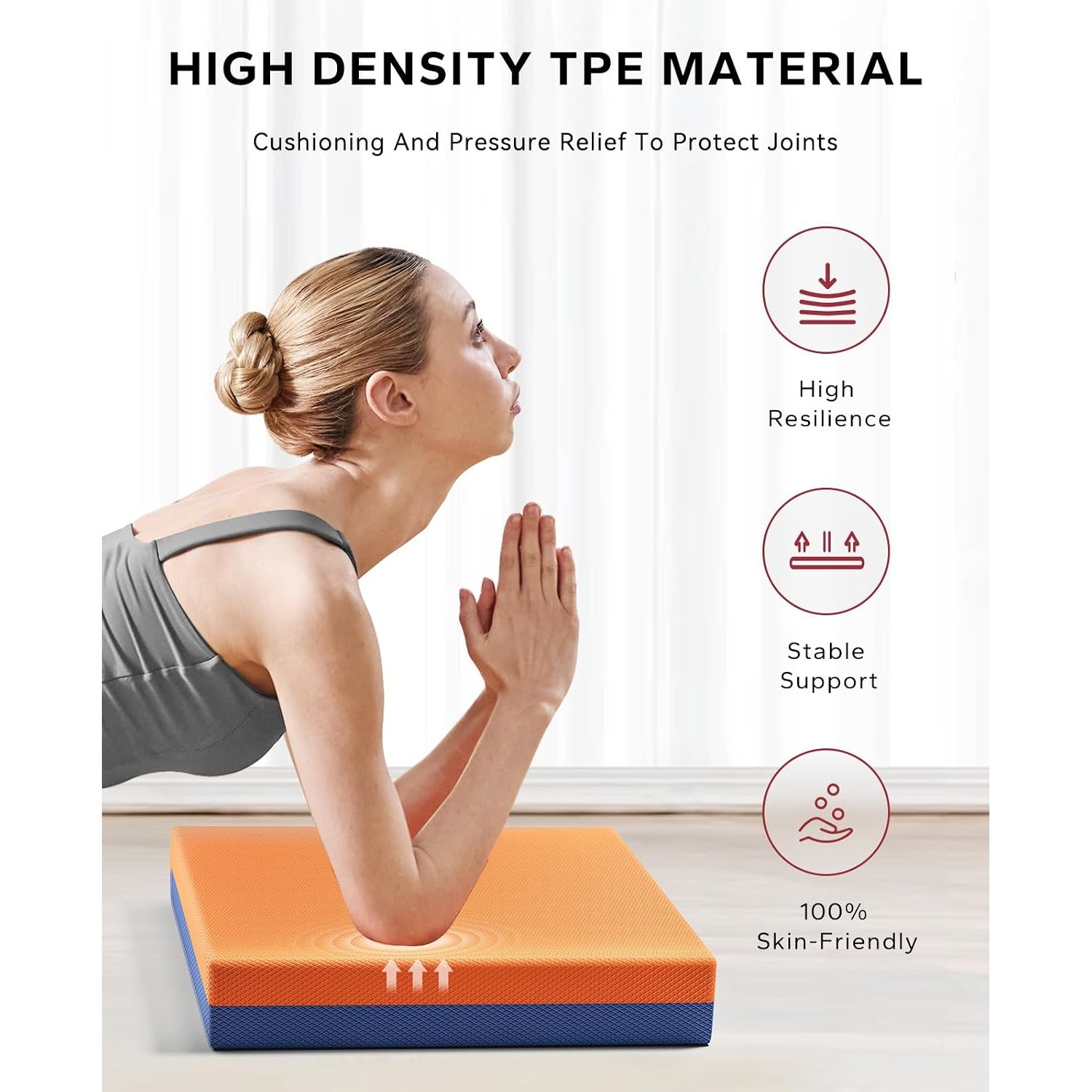 HAPBEAR Balance Pad, 40×33×6cm, Premium Non-Slip Foam Balance Pad for Fitness and Stability Training, Yoga, Physical Therapy, Knee & Ankle Exercise