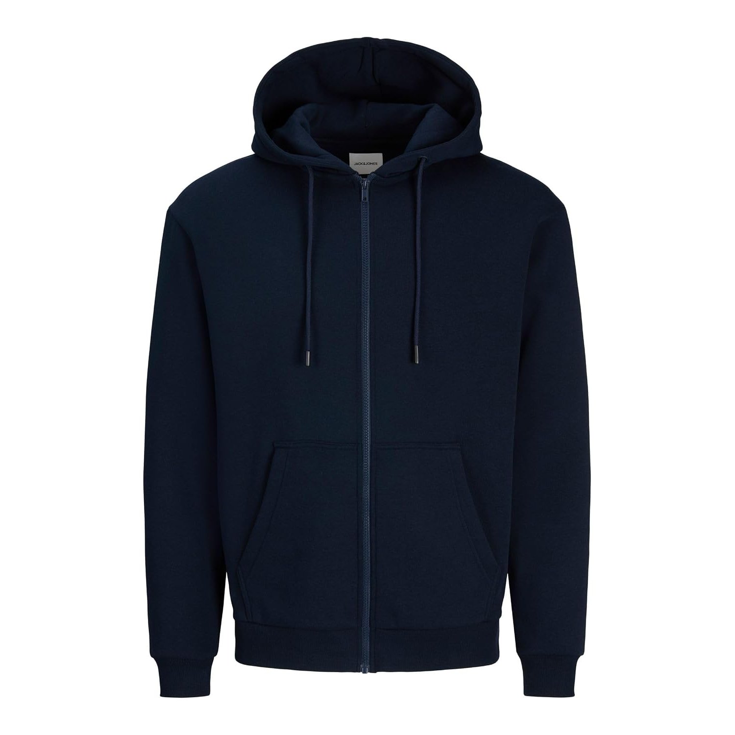JACK & JONES Mens Male Kapuzenjacke Einfarbig Sweatshirt, Navy, L UK
