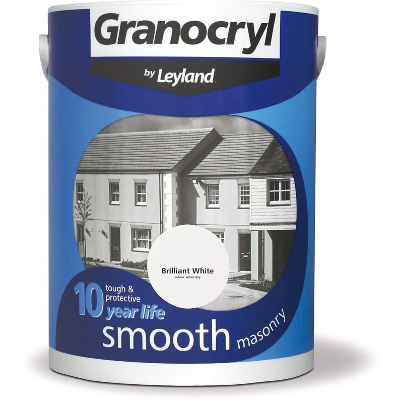 Leyland Granocryl Smooth Masonry, Brilliant White, 5L