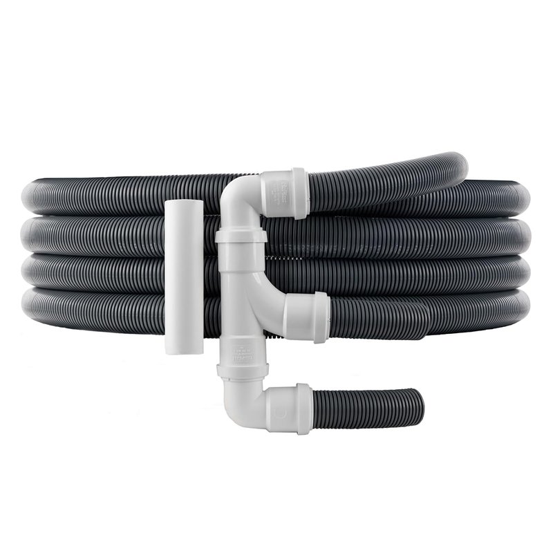 BITS4REASONS New Model Double (Twin) Caravan/Motorhome Waste Water Outlet Pipe System with 4 METRE SITE Pipe Option with FLOPLAST Home Plumbing Grade Fittings CE Standard Tested to EN 1451