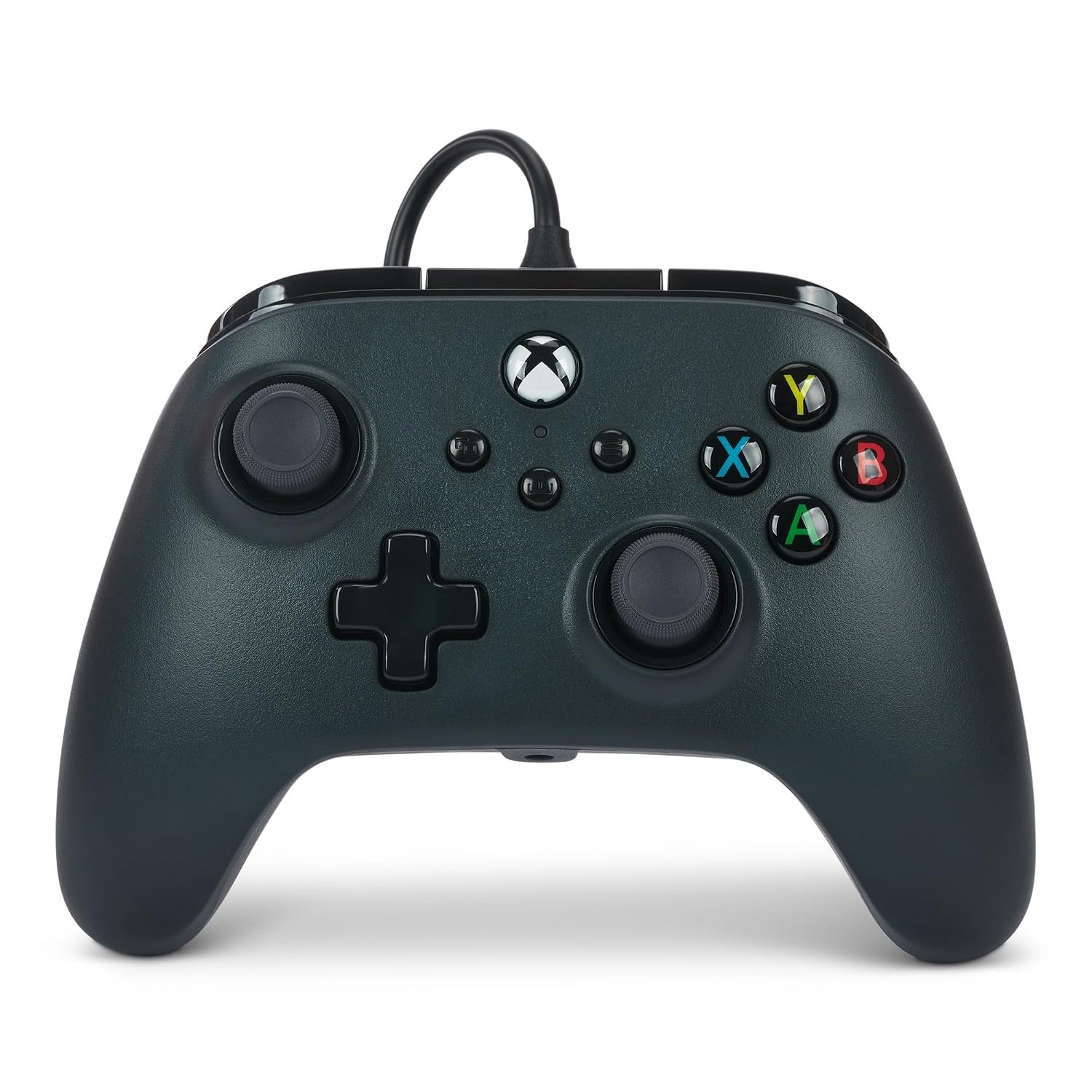 PowerA Wired Controller For Xbox Series X & S, Xbox One, PC, Windows 10 & 11, Dual Rumble Motors, Detachable 10ft USB Cable, 3.5mm Stereo Headset Jack, Official: Black