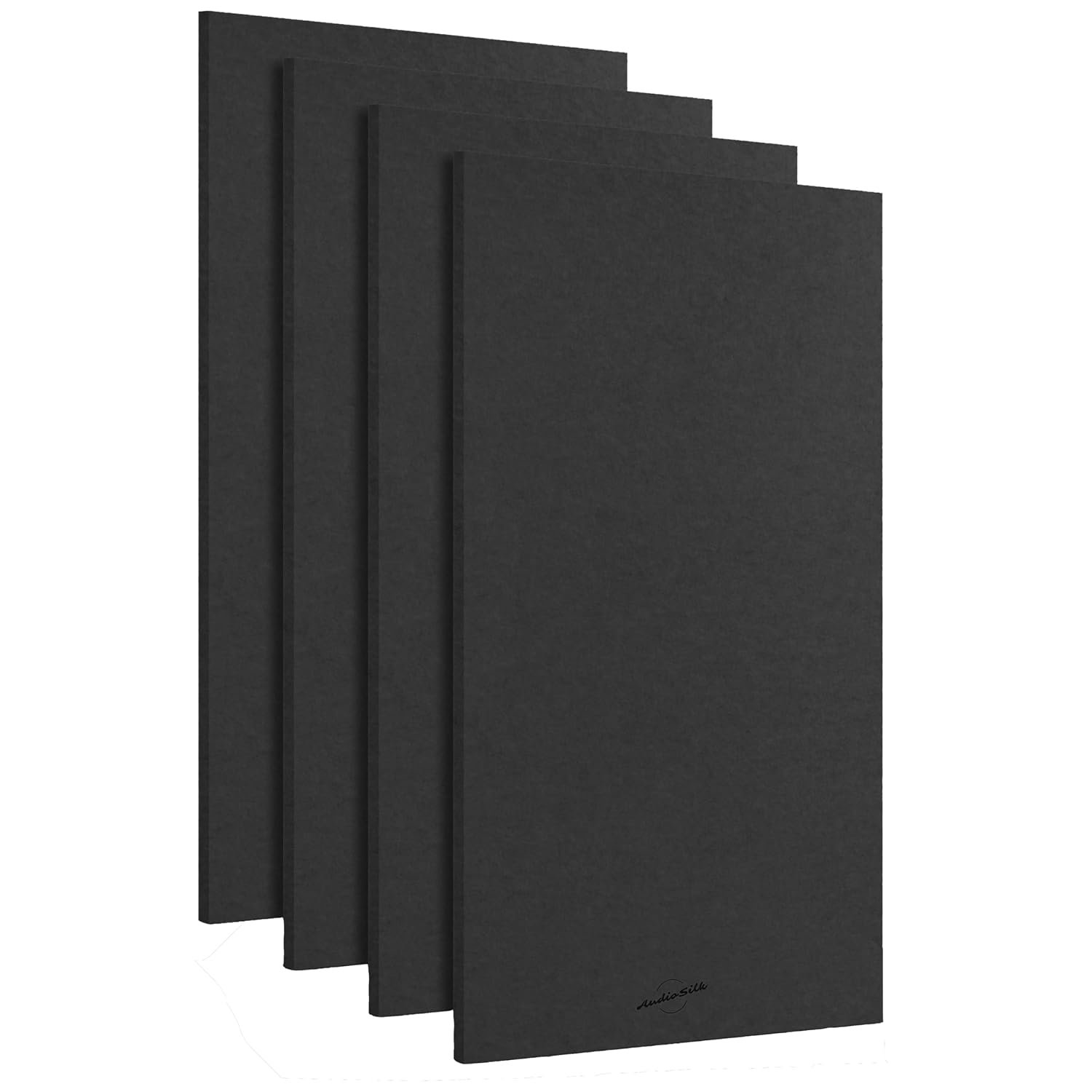 AudioSilk Acoustic Panels, 4 Pack ROOM KIT, Large, 116 x 58cm, Black