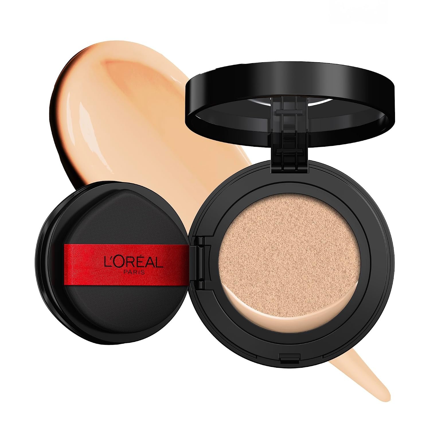 L'Oréal Paris Foundation, Korean Makeup, Infallible Fresh Wear Cushion, Buildable Medium-to-Full Coverage, Upto 24H Longwear Liquid Compact, Breathable Formula, Radiant Glass Skin, Shade 120