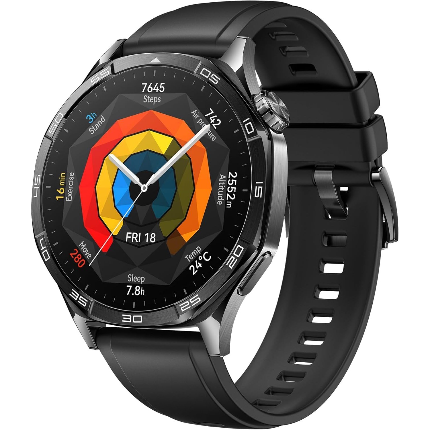HUAWEI Watch GT 5 46 mm Smartwatch, Stylish Design, New Running and Cycling Mode, Health Monitor, 14 Days Battery Life, iOS and Android, Black
