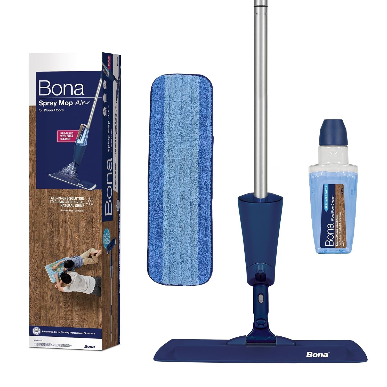 Bona Spray Mop Air Kit for Wood Floors, Blue