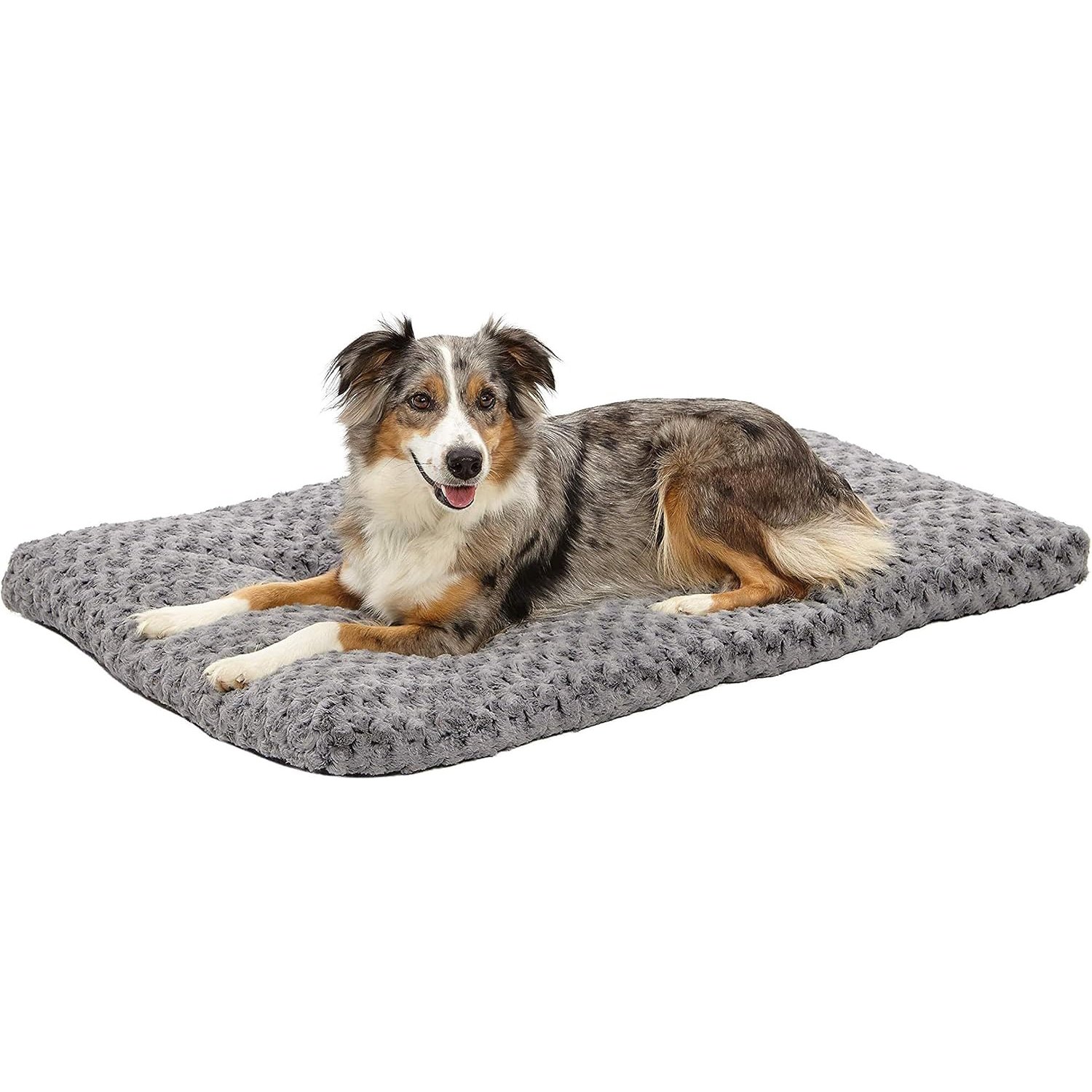 MidWest Homes for Pets Medium QuietTime Deluxe Mocha Ombré Swirl Plush Pet Bed, Machine Washable, Non-Skid Bottom, Soft Crate Mat for 76 cm Crates