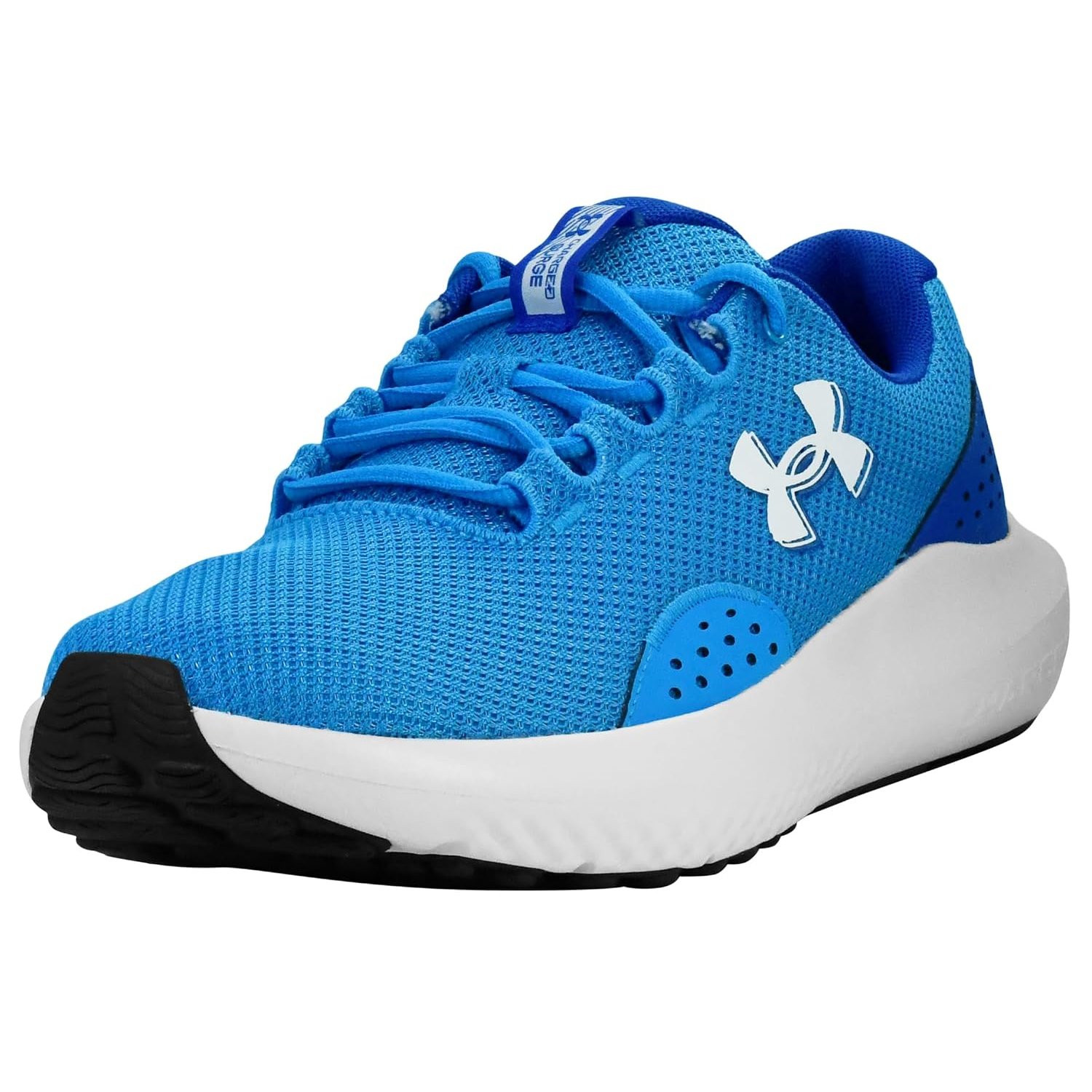 Under Armour Men's Charged Surge 4 Sneaker, (428) Electric Blue/Royal/White, 9.5