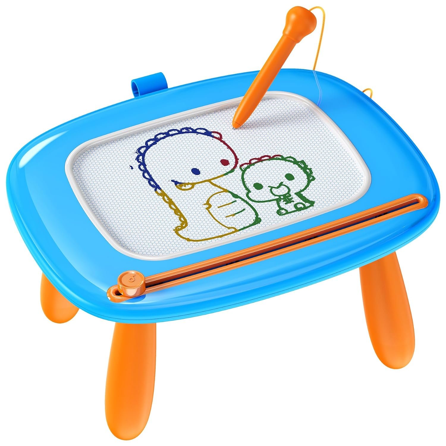 Kikapabi Magnetic Drawing Board Toys Gifts for Toddlers, Durable Colorful Doodle Board, Educational Early Learning Toy for 1-3 Year Old Girls Boys, Birthday Gift (Blue)