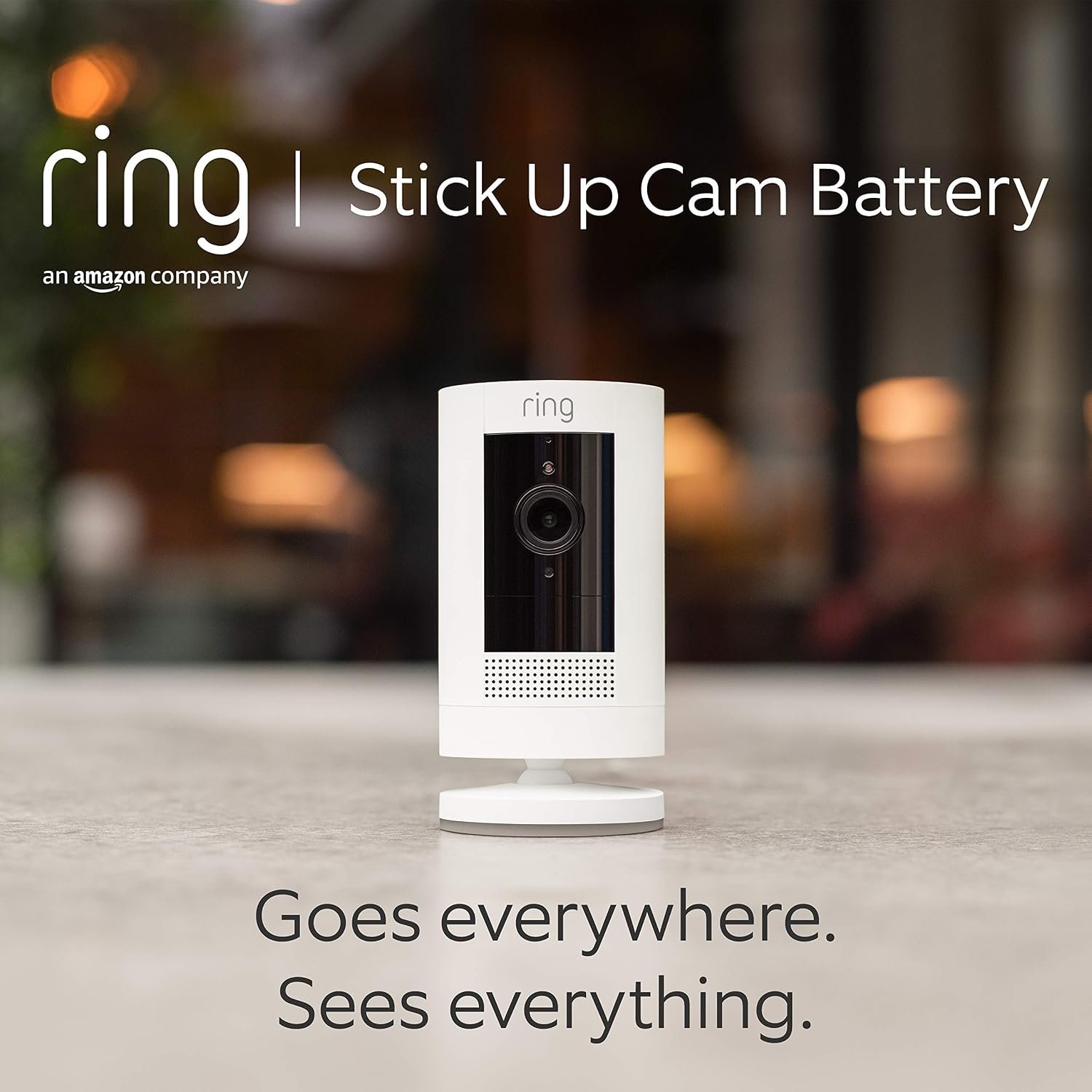 Certified Refurbished Ring Outdoor Cam Battery (Stick Up Cam)|HD wireless outdoor Security Camera 1080p Video,Two-Way Talk,Wifi,Works with Alexa|alternative to CCTV|30-day free trial of Ring Home