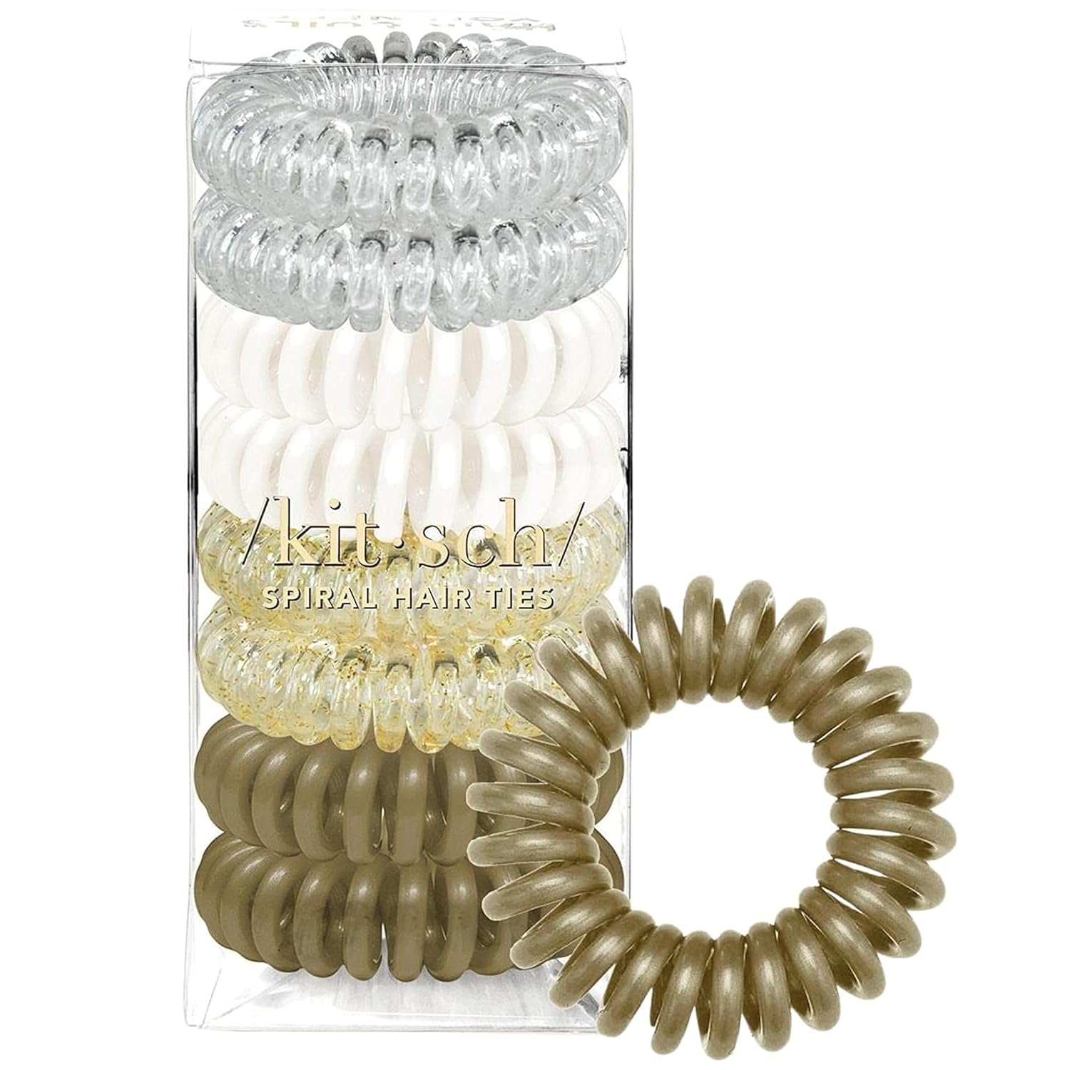 Kitsch 8-Piece Spiral Hair Coil Set, Blonde- Blonde