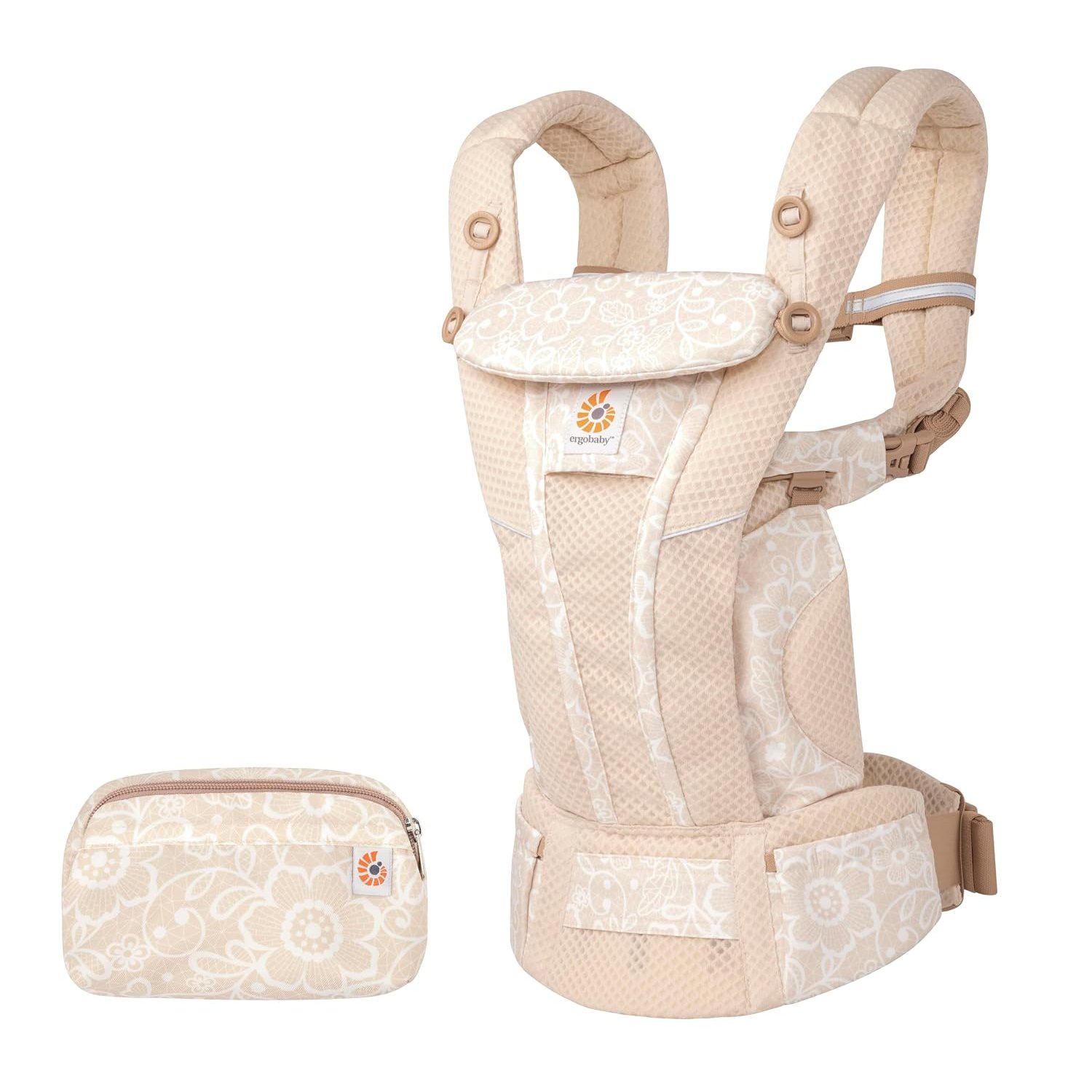 Ergobaby Omni Breeze Baby Carrier for Newborns, from Birth to 20.4 kg, 4 Positions, SoftFlex Mesh, Ergonomic Baby Front-Inward and Back Carry Position, Graphite Grey
