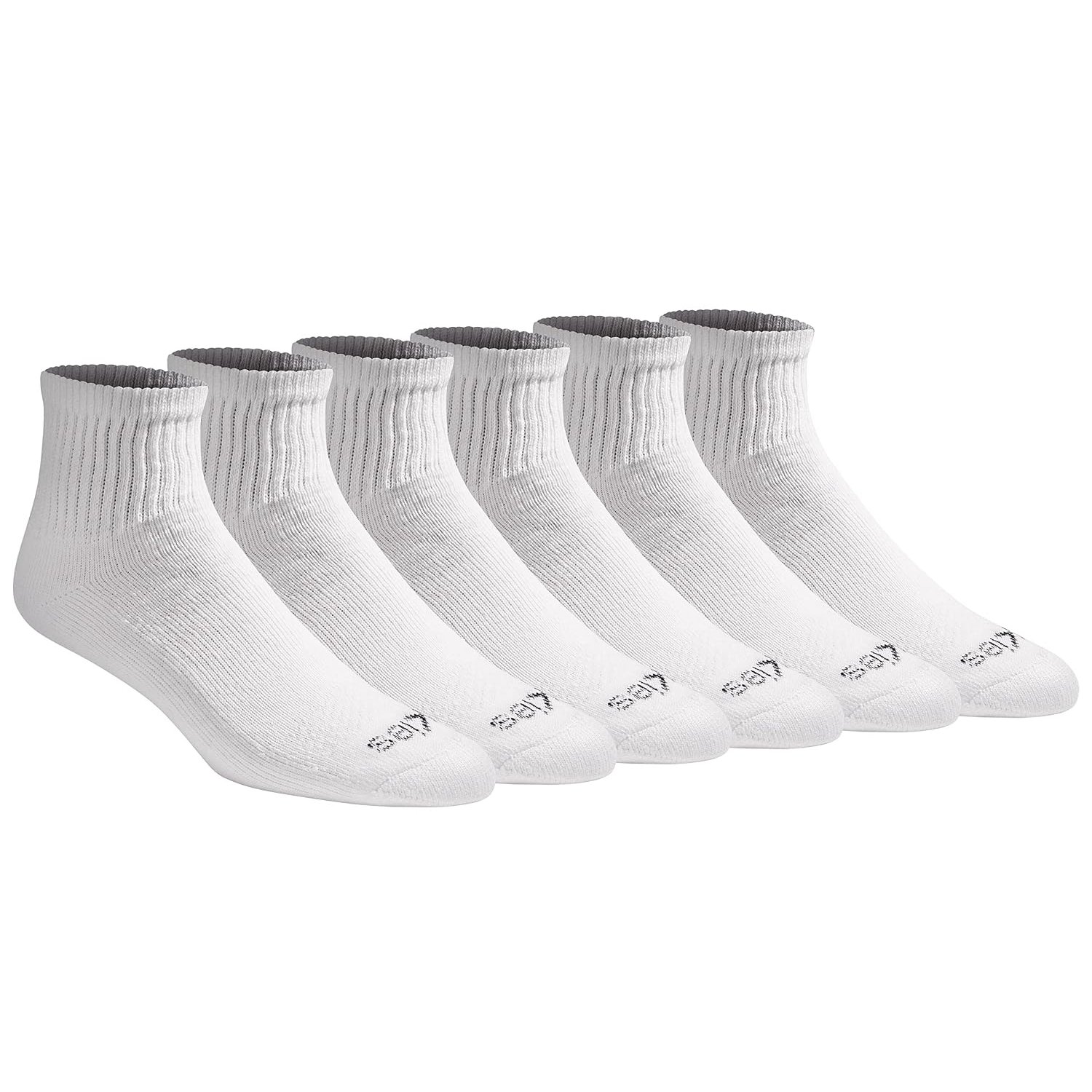 Dickies Men's Dri-tech Moisture Control Quarter Socks, Available in M-XXL (6, 12, 18, White (6 Pairs), XX-Large (Pack of 12)