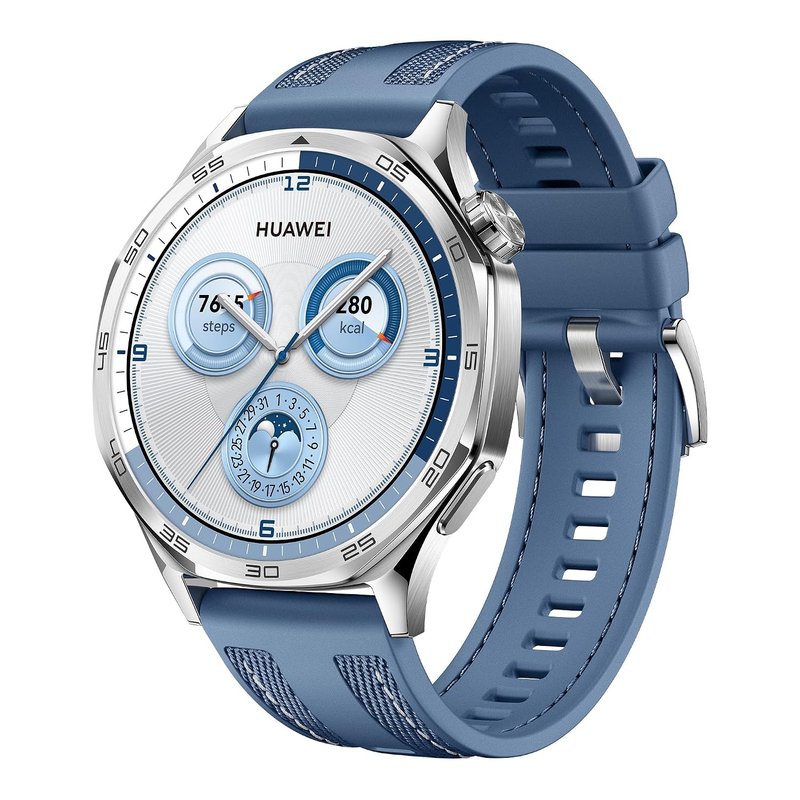 HUAWEI WATCH GT 5 46mm Smartwatch, Sharp-Edged Design, All-new Running and Cycling Sports, Health Tracking, up to 14 Days Battery Life, Compatible with iOS and Android, Blue